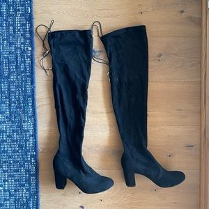 Suede over the knee boots!